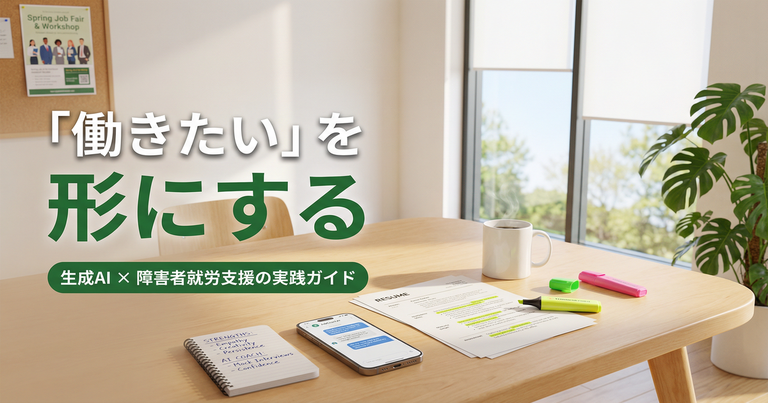 「働きたい」を形にする — 生成AI × 障害者就労支援の実践ガイド