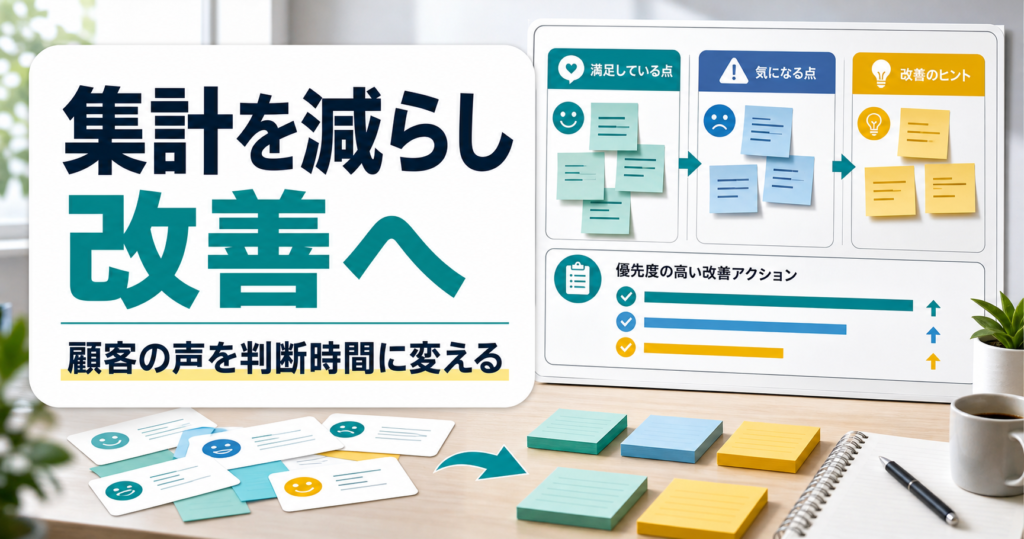 顧客アンケート分析に生成AIを使う前に決める3つの判断軸