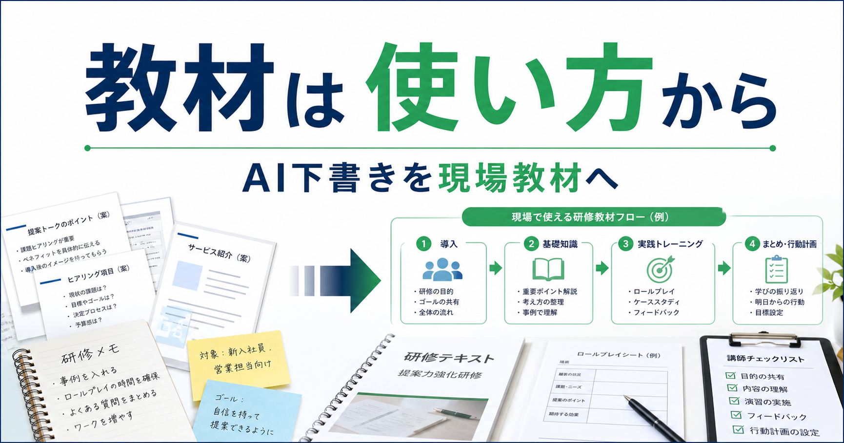 研修資料作成を生成AIで効率化するには 教材の使われ方から逆算する