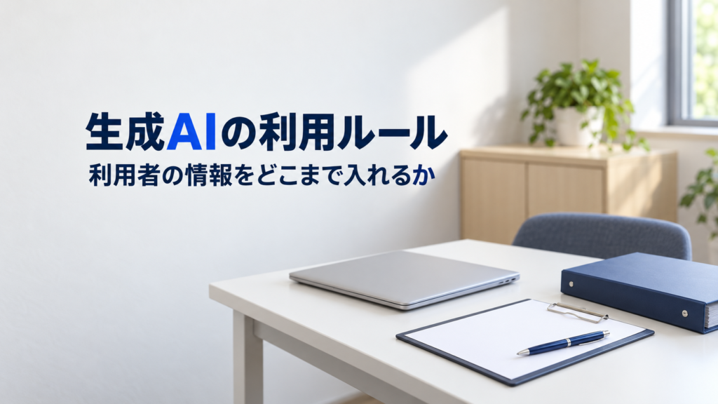 「個人情報は入力禁止」の一行では迷う 障害福祉事業所の生成AI利用ルールで決めること